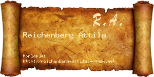 Reichenberg Attila névjegykártya