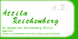 attila reichenberg business card